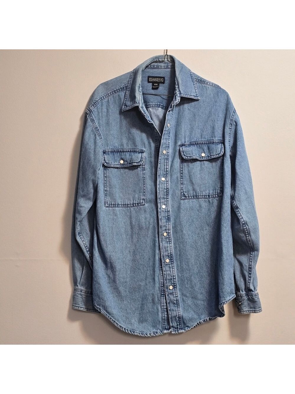 Vintage Dakota Denim Button-Up Shirt Size Medium